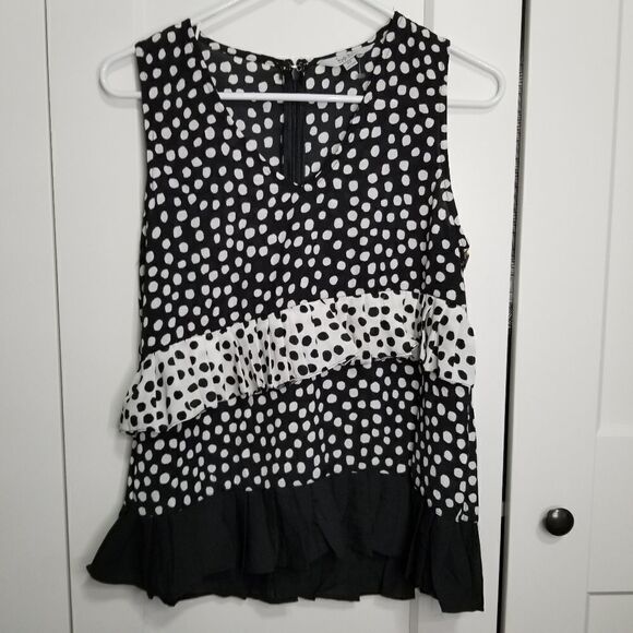 Nicole miller polka dot tank top - Picture 4 of 10